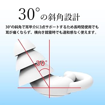 Amazon | 耳栓 睡眠用 遮音 ノイズ低減 高性能 シリコン